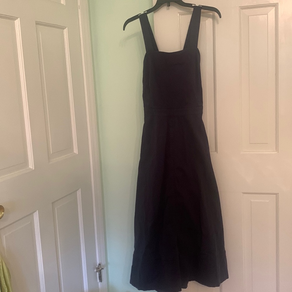Maeve anthropologie dress cotton midi cross back adjustable US size 6